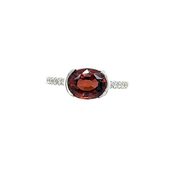 Natural Zircon Diamond Ring 6.5 14k White Gold 4.32 TCW Certified 221356 - Picture 1 of 13